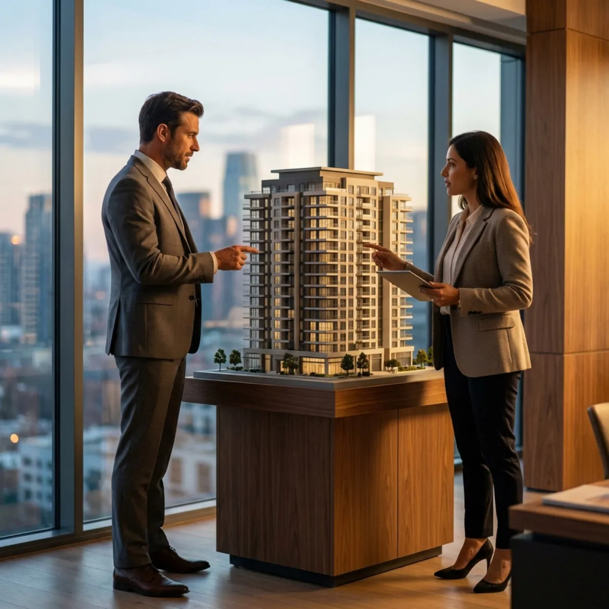 Investisseur immobilier analysant son patrimoine avec un expert-comptable Viseeon